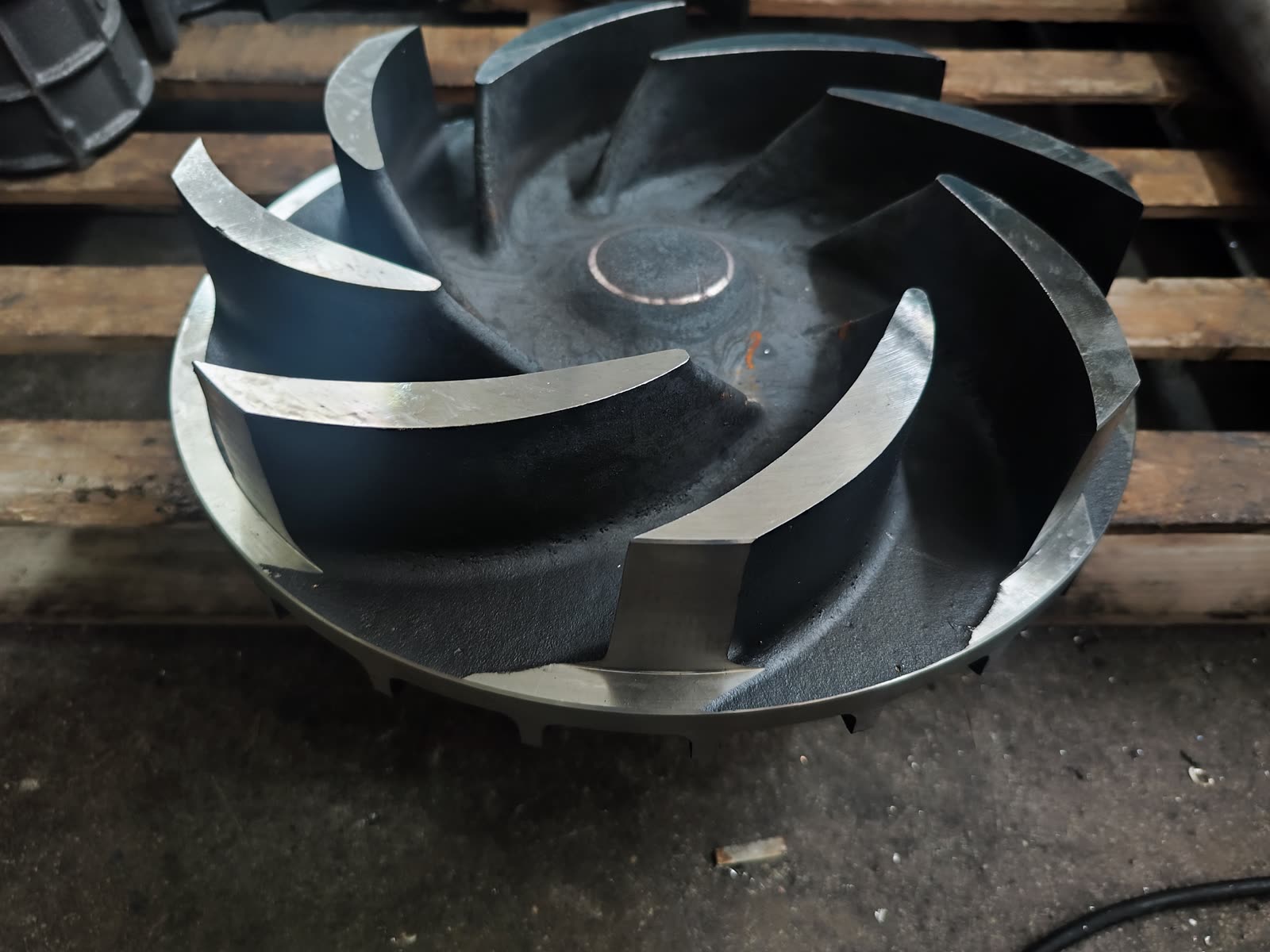 Open impeller, as cast