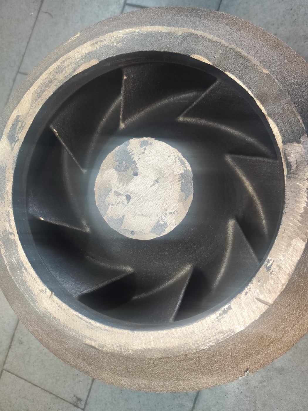Closed impeller, as cast
