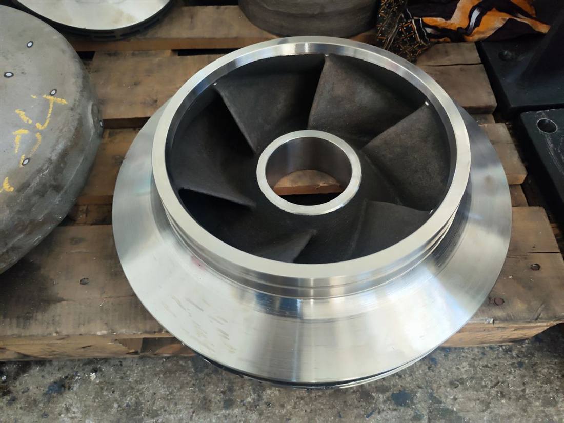 Semi-machined pump impeller