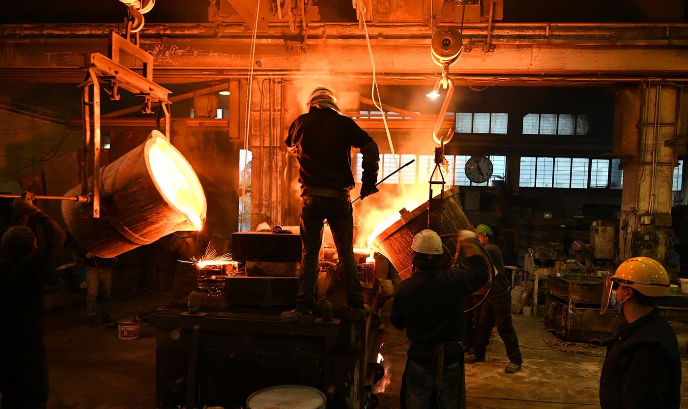 Tsitouras Foundry — foundry floor pour